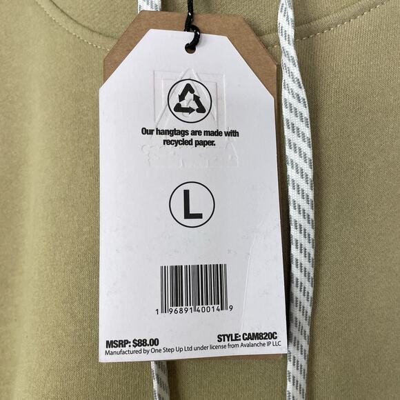 Avalanche Outdoor Supply Company Men's Graphic Hoodie Sweatshirt Beige Large - Picture 6 of 11